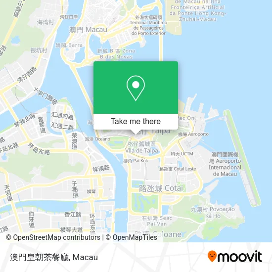 澳門皇朝茶餐廳地圖