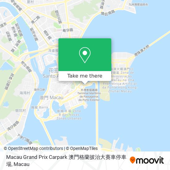 Macau Grand Prix Carpark 澳門格蘭披治大賽車停車場地圖