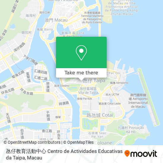 氹仔教育活動中心 Centro de Actividades Educativas da Taipa map