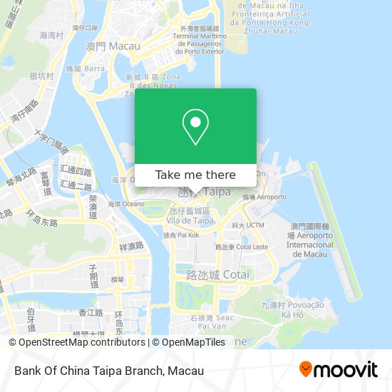 Bank Of China Taipa Branch map