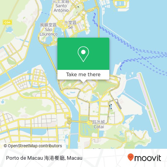 Porto de Macau 海港餐廳地圖