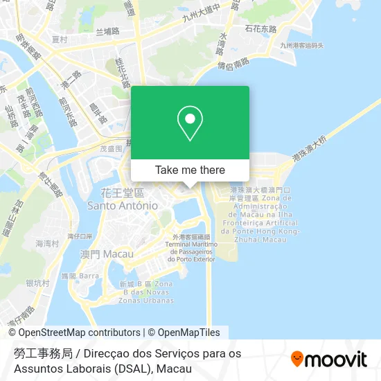 勞工事務局 / Direcçao dos Serviços para os Assuntos Laborais (DSAL) map