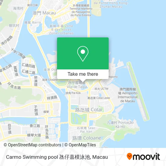 Carmo Swimming pool 氹仔嘉模泳池 map