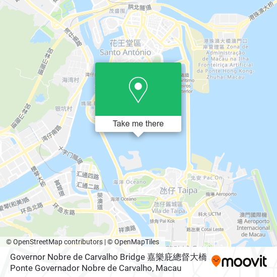 Governor Nobre de Carvalho Bridge 嘉樂庇總督大橋 Ponte Governador Nobre de Carvalho map