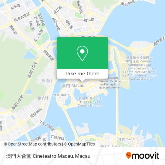 澳門大會堂 Cineteatro Macau地圖