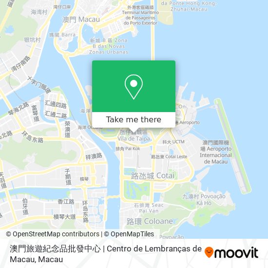 澳門旅遊紀念品批發中心 |  Centro de Lembranças de Macau map