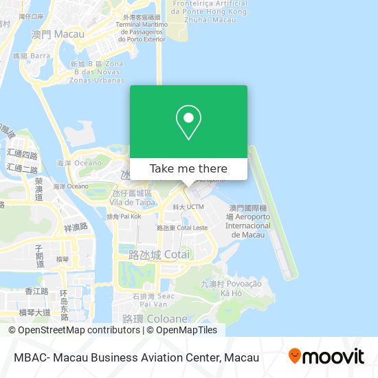 MBAC- Macau Business Aviation Center地圖