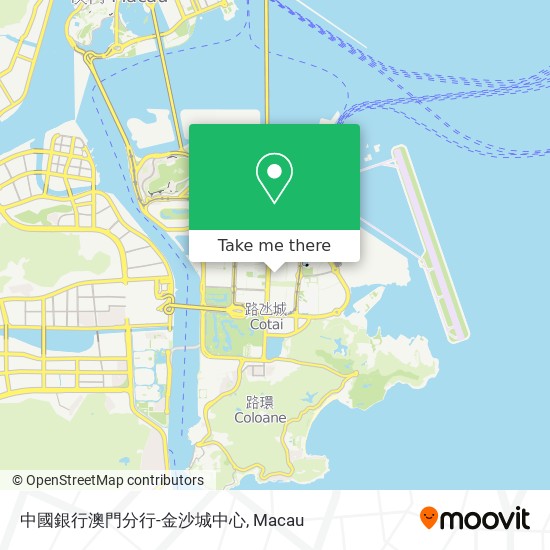 中國銀行澳門分行-金沙城中心 map