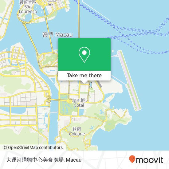 大運河購物中心美食廣場 map