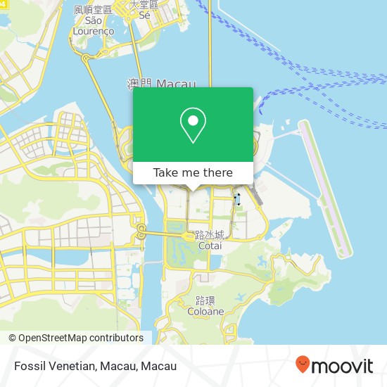 Fossil Venetian, Macau map