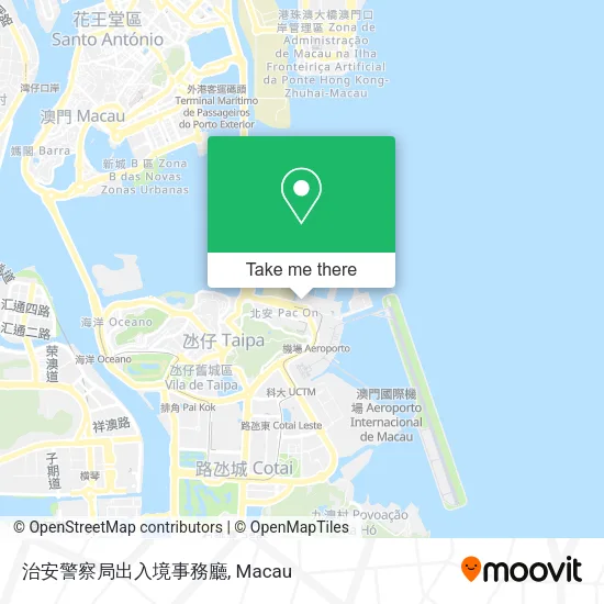 治安警察局出入境事務廳地圖