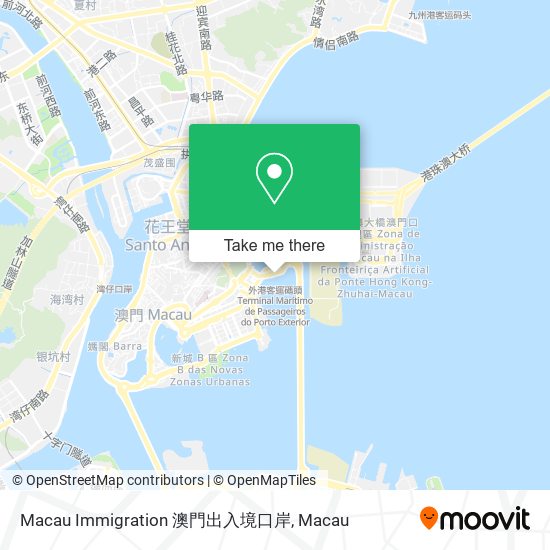 Macau Immigration 澳門出入境口岸 map