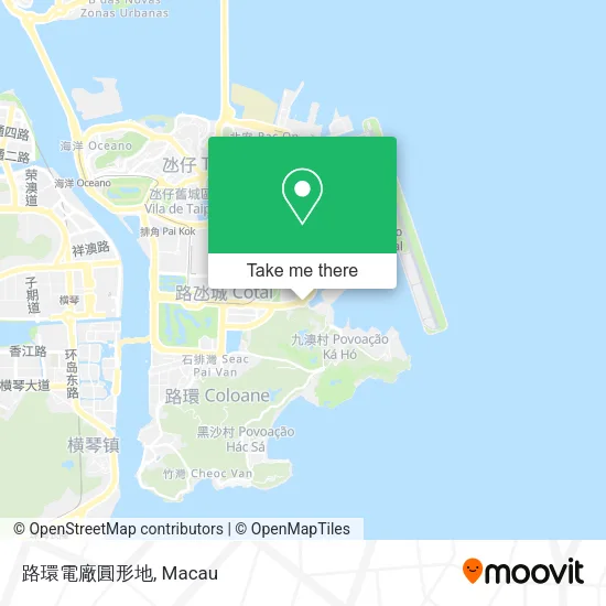 路環電廠圓形地地圖