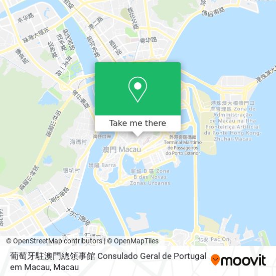 葡萄牙駐澳門總領事館 Consulado Geral de Portugal em Macau map