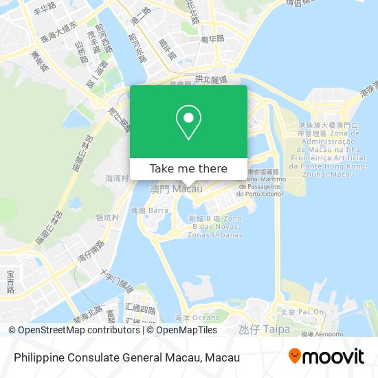 Philippine Consulate General Macau map