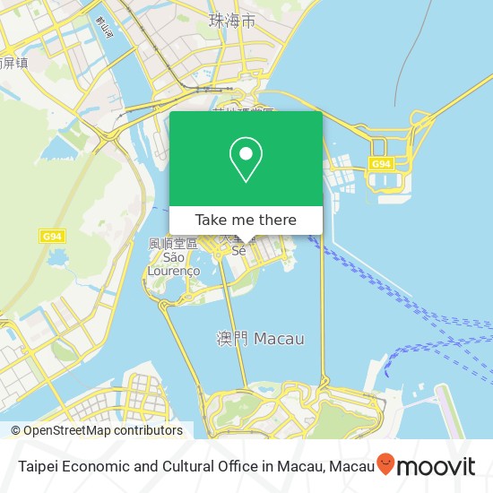 Taipei Economic and Cultural Office in Macau map