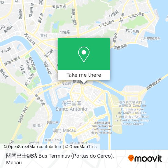關閘巴士總站 Bus Terminus (Portas do Cerco)地圖