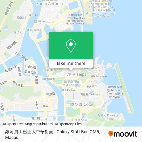 銀河員工巴士大中華對面 | Galaxy Staff Bus GM5 map