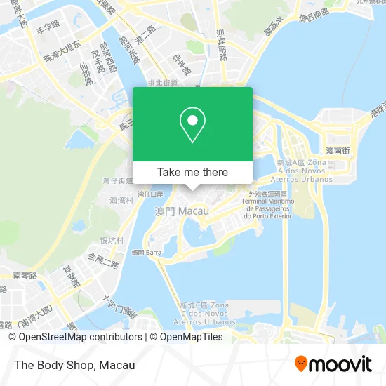 The Body Shop map