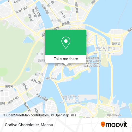 Godiva Chocolatier map