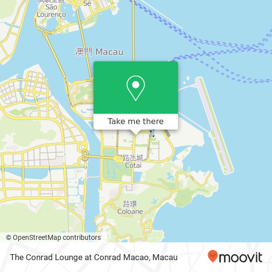 The Conrad Lounge at Conrad Macao map