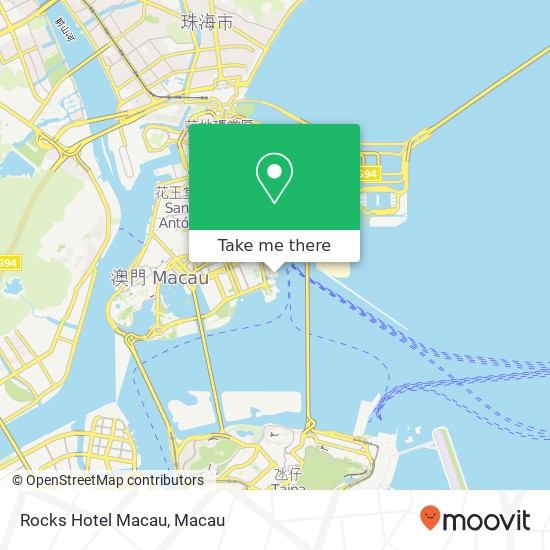 Rocks Hotel Macau map