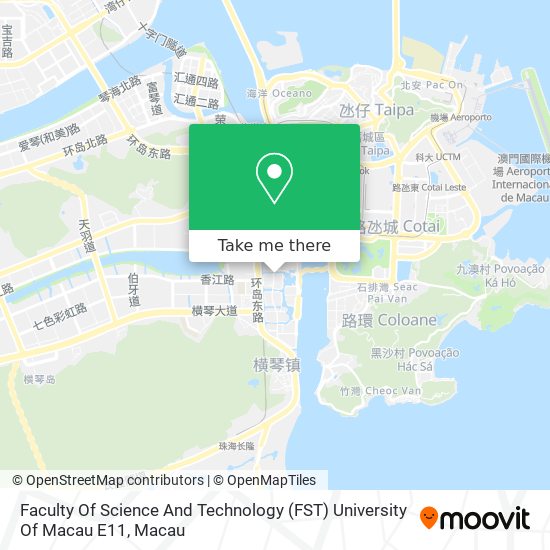 Faculty Of Science And Technology (FST) University Of Macau E11地圖