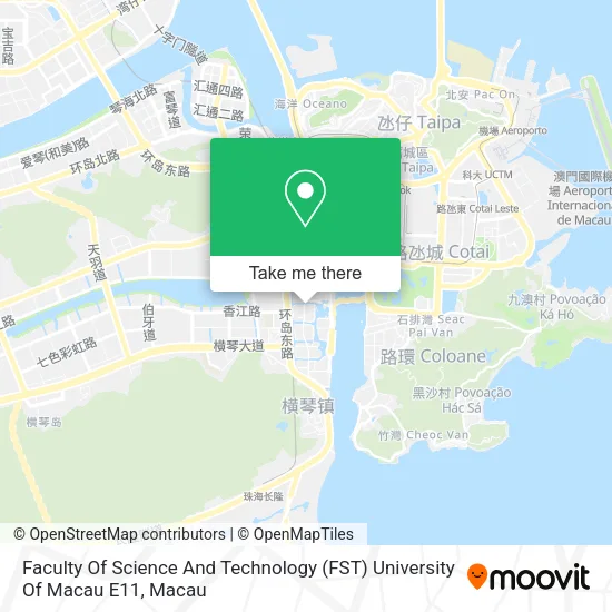 Faculty Of Science And Technology (FST) University Of Macau E11 map