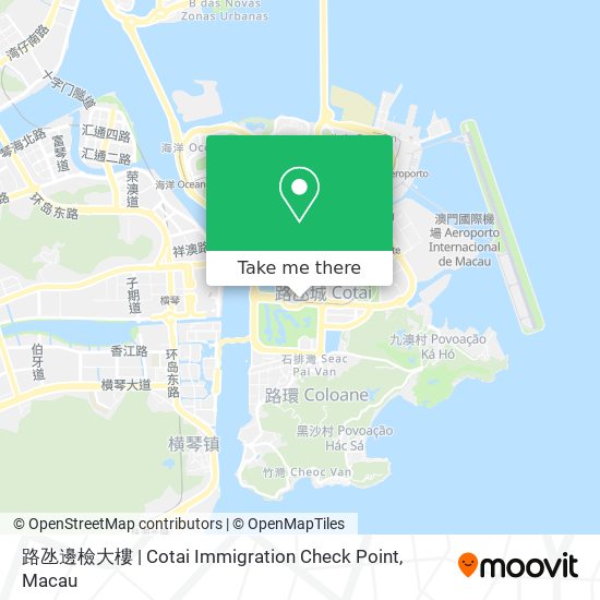 路氹邊檢大樓 | Cotai Immigration Check Point map