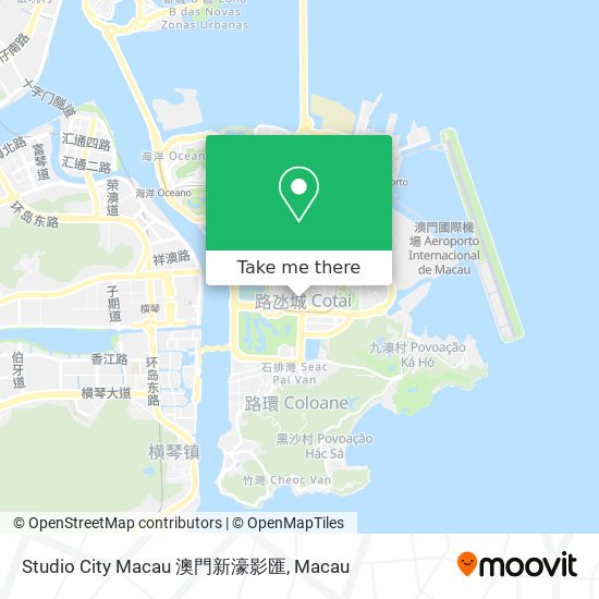 Studio City Macau 澳門新濠影匯 map