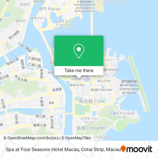 Spa at Four Seasons Hotel Macau, Cotai Strip map