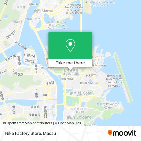 Nike Factory Store map