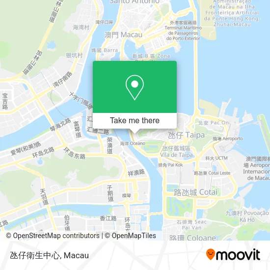 氹仔衛生中心 map