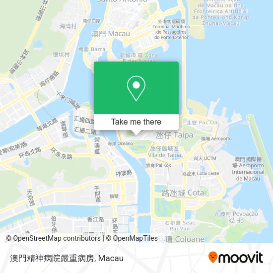 澳門精神病院嚴重病房地圖