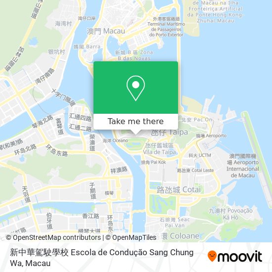 新中華駕駛學校 Escola de Condução Sang Chung Wa map