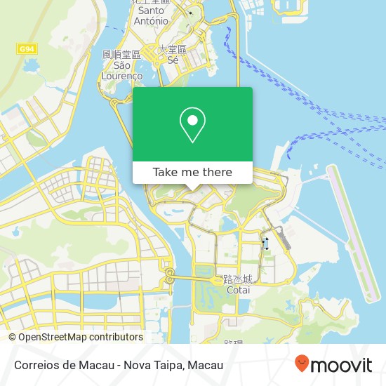 Correios de Macau - Nova Taipa map