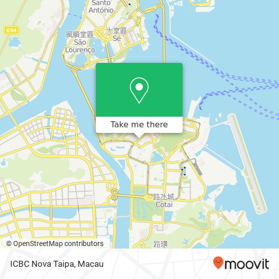 ICBC Nova Taipa map