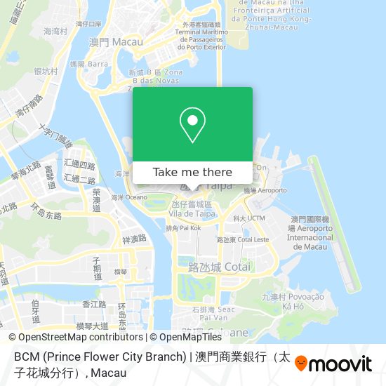 BCM (Prince Flower City Branch) | 澳門商業銀行（太子花城分行） map