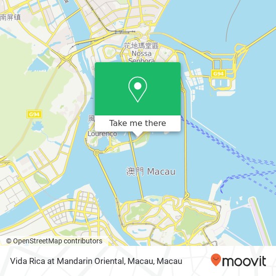 Vida Rica at Mandarin Oriental, Macau map