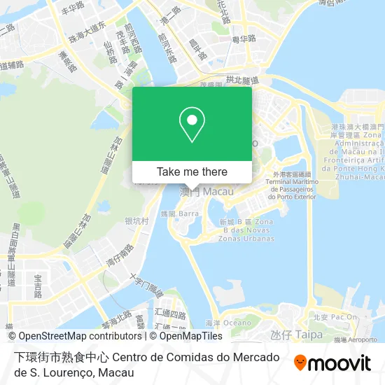 下環街市熟食中心 Centro de Comidas do Mercado de S. Lourenço map