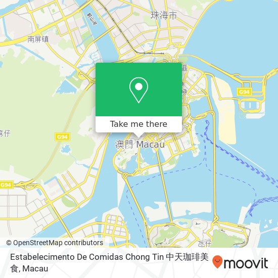 Estabelecimento De Comidas Chong Tin 中天珈琲美食 map