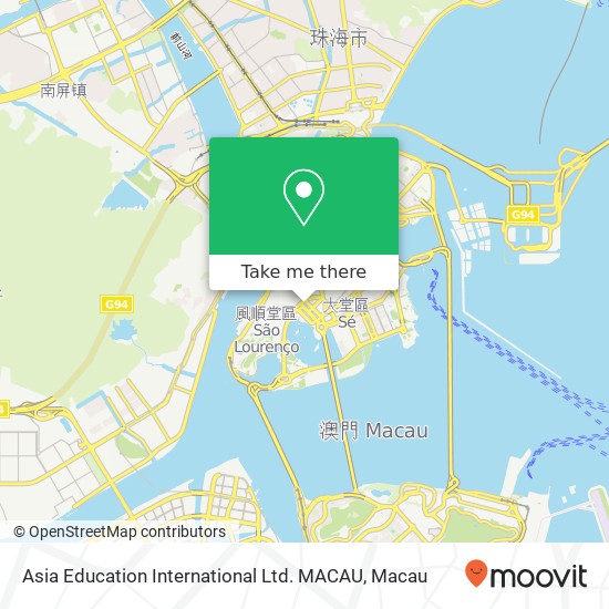 Asia Education International Ltd. MACAU map