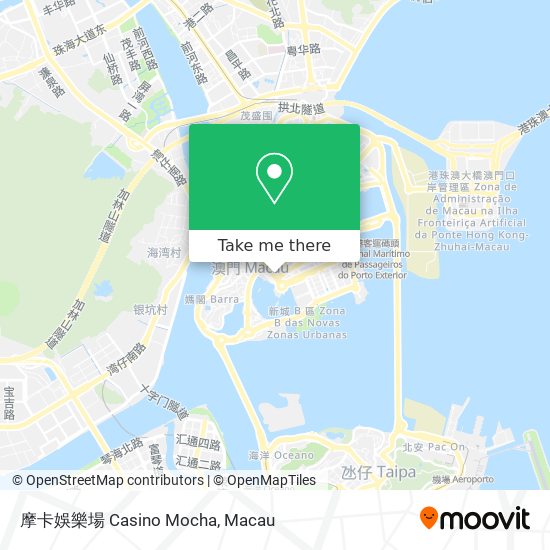 摩卡娛樂場 Casino Mocha map