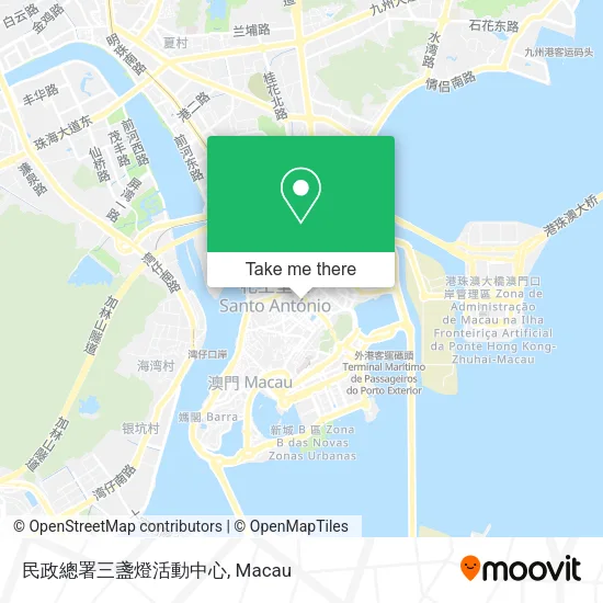 民政總署三盞燈活動中心地圖