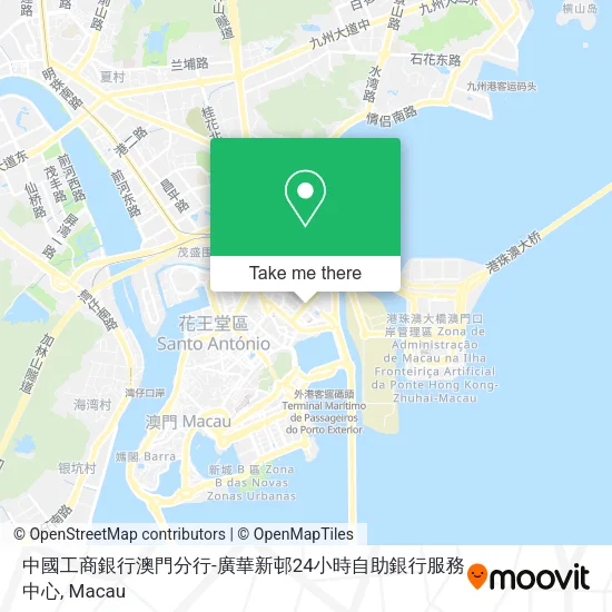 中國工商銀行澳門分行-廣華新邨24小時自助銀行服務中心地圖