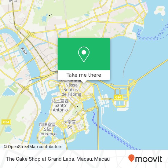 The Cake Shop at Grand Lapa, Macau map