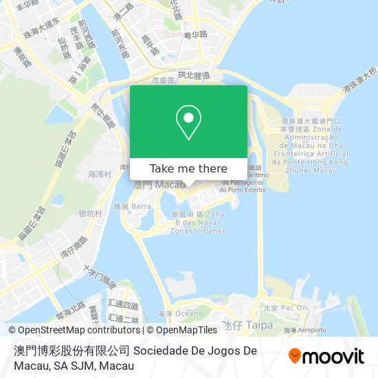 澳門博彩股份有限公司 Sociedade De Jogos De Macau, SA SJM地圖