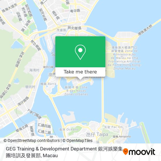 GEG Training & Development Department 銀河娛樂集團培訓及發展部 map