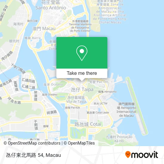 氹仔東北馬路 54 map