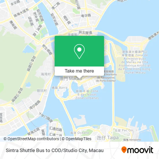 Sintra Shuttle Bus to COD / Studio City地圖